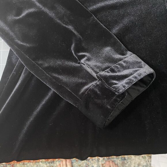 Cato Misses Size 18/20W Black Velvet Pullover Hi-Lo Tunic Side Slit Grunge Goth - Picture 4 of 9